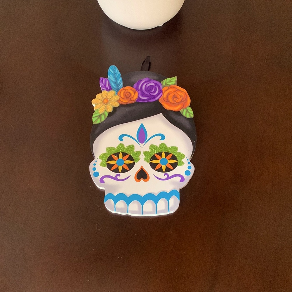 Day of the Dead sugar skull wall hanging